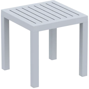 Ocean Square Side Table Silver Grey